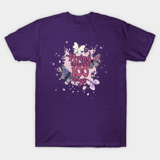 Celebrate 100 Days of School - Butterflies 100 Days Smarter T-Shirt